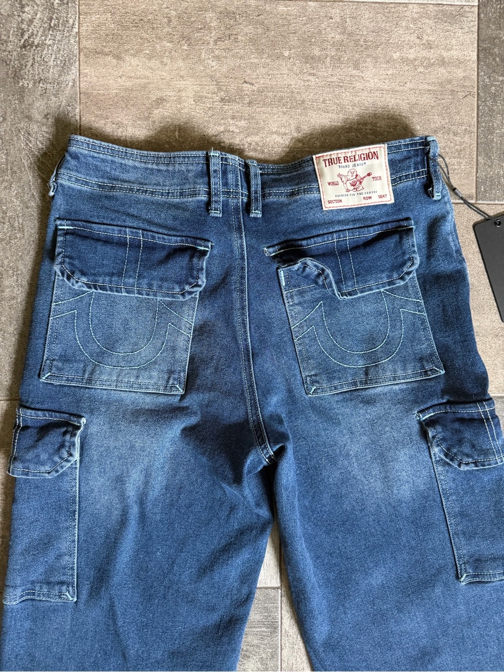 True Religion Denim Cargo Straight Pant Jeans Utility | Carpenter Sz 25 - Picture 8 of 12